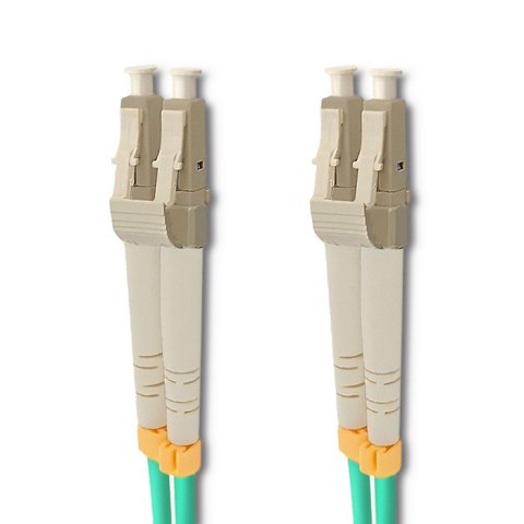 Qoltec Patchcord światłowodowy LC/UPC - LC/UPC | Multimode | 50/125 | OM3 | Duplex | 10m