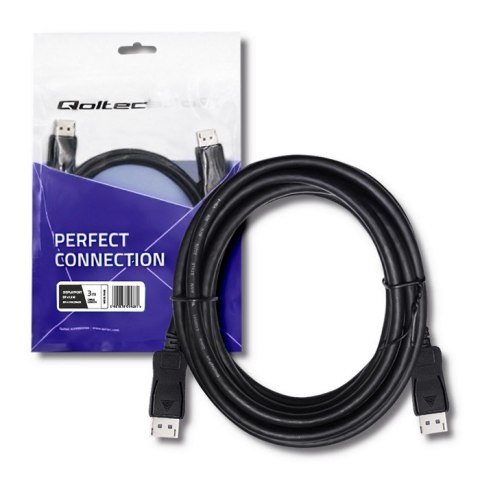 Qoltec DisplayPort v1.3 męski | DisplayPort v1.3 męski | 8K | 3m