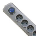 Qoltec Listwa antyprzepięciowa | 6 gniazd | 3m