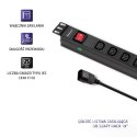 Qoltec Listwa zasilająca do szafy RACK 19" | 1U | 10A | PDU | 8xIEC C13 | 2m