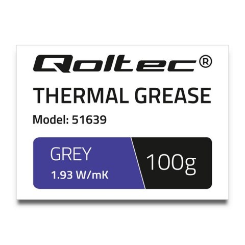 Qoltec Pasta termoprzewodząca 1.93 W/m-K | 100g | Szara