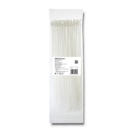 Qoltec Opaska zaciskowa | 3.6*300mm | Nylon UV | Biała