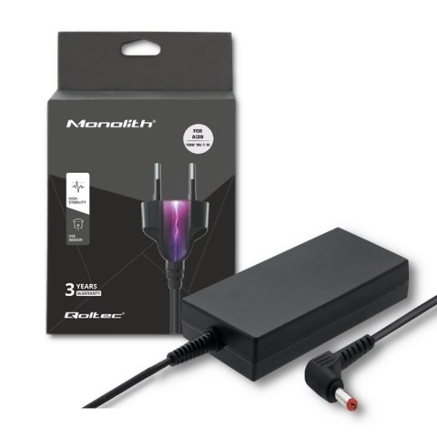 Qoltec Zasilacz do Acer 135W | 19V | 7.1A | 5.5*1.7 | +kabel zasilający