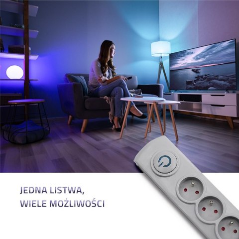 Qoltec Listwa antyprzepięciowa | 5 gniazd | 1.8m