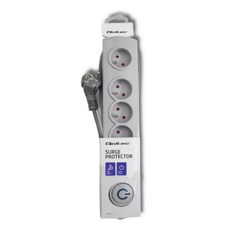 Qoltec Listwa antyprzepięciowa | 5 gniazd | 3m