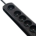 Qoltec Listwa antyprzepięciowa | wł. QS | 7 gniazd | 1.5m