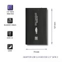 Qoltec Obudowa/kieszeń do dysków HDD/SSD 2.5" SATA3 | USB 3.0 | Czarny