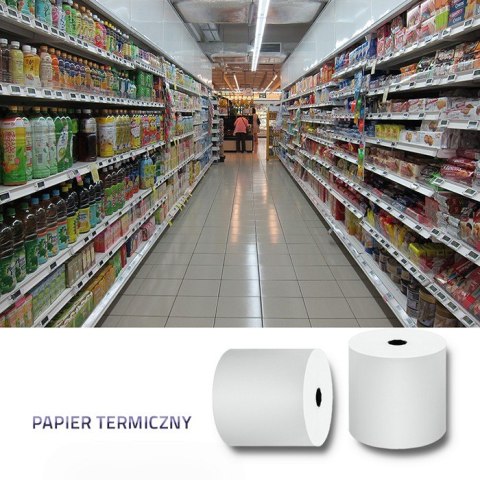 Qoltec Rolka termiczna 80 x 59 | 65g/m2 | 10szt. | BPA free