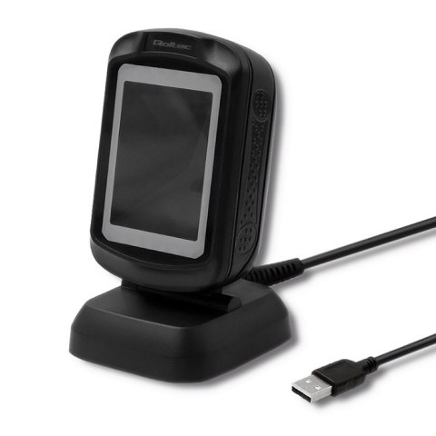 Qoltec Stacjonarny czytnik kodów 1D i 2D | USB