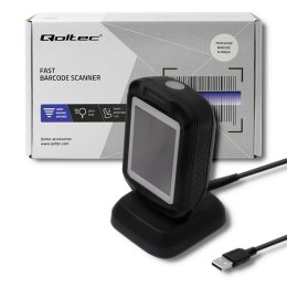 Qoltec Stacjonarny czytnik kodów 1D i 2D | USB