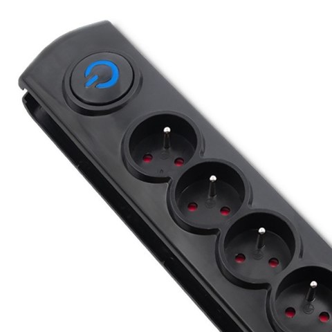 Listwa antyprzepięciowa Qoltec | 6 gniazd | 5m
