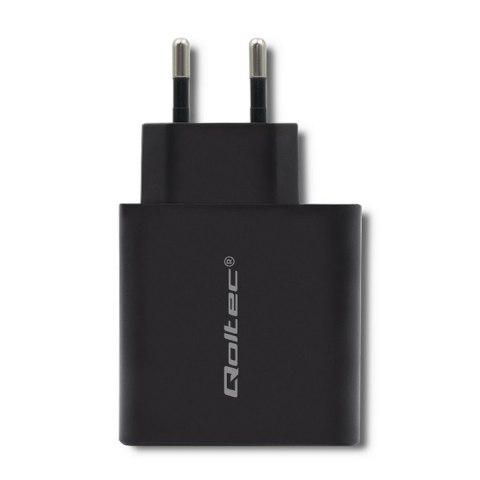 Qoltec Ładowarka sieciowa 42W | 5-20V | 2.25-3A | USB typ C PD | USB | Czarna