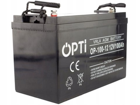 Akumulator bezobsługowy OPTI VRLA AGM 12V 100Ah