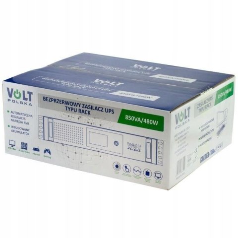 Zasilacz awaryjny UPS 850VA 480W RACK 19'' 2U 9Ah