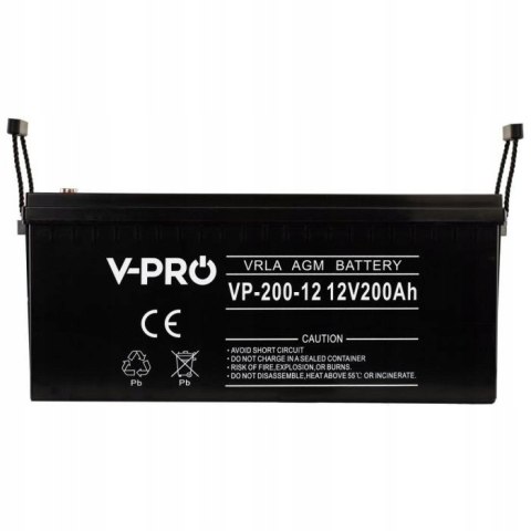 Akumulator bezobsługowy VPRO VRLA AGM 12V 200Ah