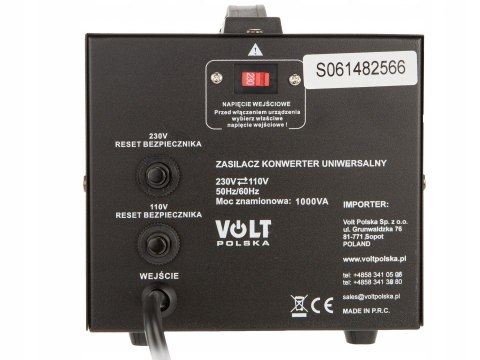 Konwerter napięcia 230V-110V 1000VA uniwersalny