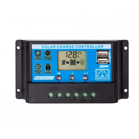 Regulator solarny SOL PWM 10A 2xUSB