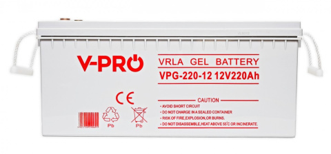AKUMULATOR GEL VPRO PREMIUM 12V 220 Ah ŻELOWY VRLA BEZOBSŁUGOWY