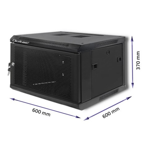 Qoltec Szafa RACK 19" | 12U | 600 x 600 x 635 | Perforowane drzwi