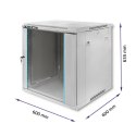 Qoltec Szafa RACK 19" | 12U | 600 x 600 x 635