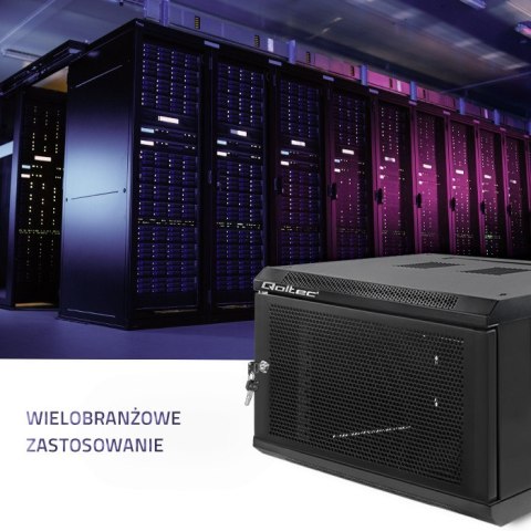 Qoltec Szafa RACK 19" | 6U | 600 x 600 x 370 | Perforowane drzwi