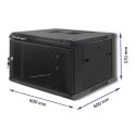 Qoltec Szafa RACK 19" | 6U | 600 x 600 x 370 | Perforowane drzwi
