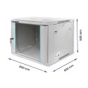 Qoltec Szafa RACK 19" | 9U | 600 x 600 x 500