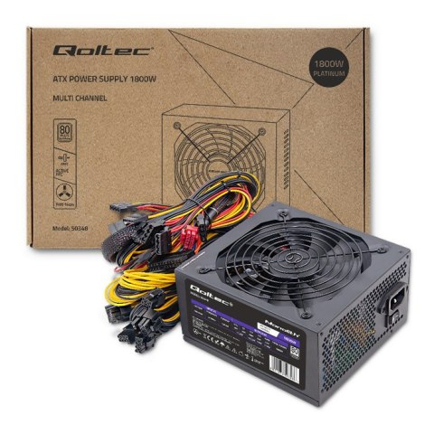 Qoltec Zasilacz ATX 1800W | 80 Plus Platinum | Gaming Miner