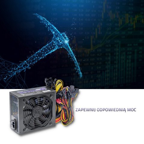 Qoltec Zasilacz ATX 1800W | 80 Plus Platinum | Gaming Miner