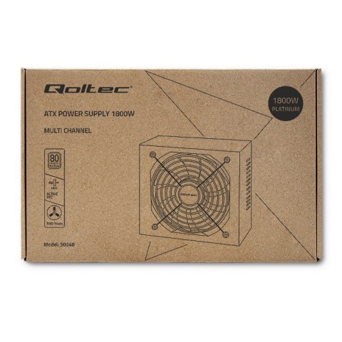 Qoltec Zasilacz ATX 1800W | 80 Plus Platinum | Gaming Miner