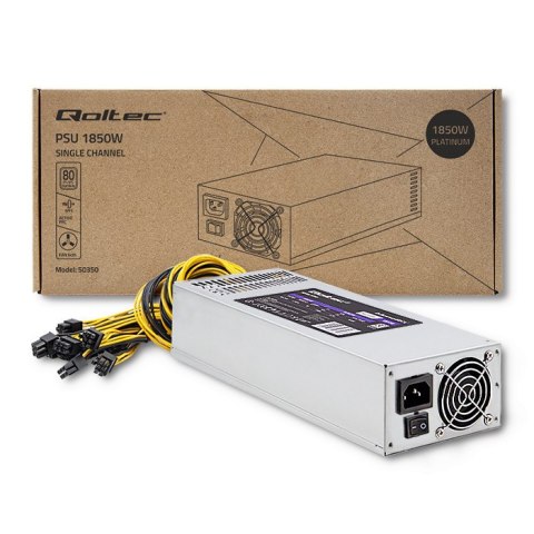Qoltec Zasilacz PCI-E 1850W | 80 Plus Platinum | Gaming Miner