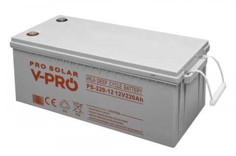 AKUMULATOR DEEP CYCLE VPRO SOLAR 12V 220 Ah VRLA BEZOBSŁUGOWY