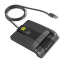 Qoltec Inteligentny czytnik chipowych kart ID SCR-0634 | USB typ C