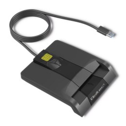 Qoltec Inteligentny czytnik chipowych kart ID SCR-0634 | USB typ C