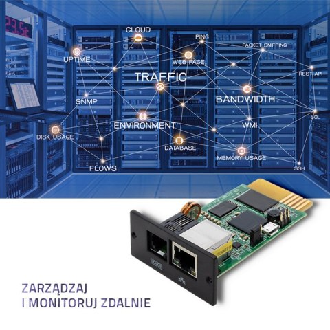 Qoltec Moduł SNMP od 3-fazowego zasilacza UPS