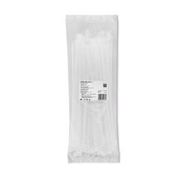 Qoltec Opaski zaciskowe wielorazowe/trytytki | 7.2 * 300mm | Nylon UV | Białe