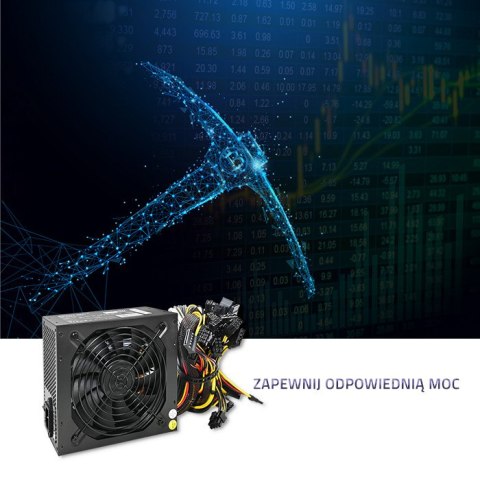 Qoltec Zasilacz ATX 1600W | 80 Plus Gold | Gaming Miner