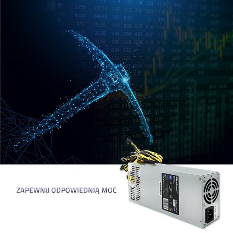 Qoltec Zasilacz PCI-E Smart 1600W | 80 Plus Gold - Data mining