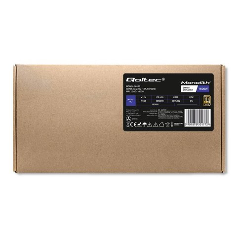 Qoltec Zasilacz PCI-E Smart 1600W | 80 Plus Gold - Data mining