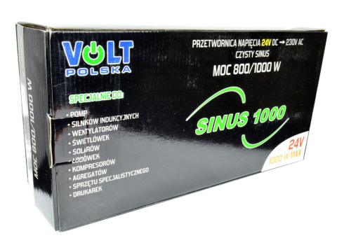 Przetwornica napięcia SINUS 1000 24/230V 800/1000W