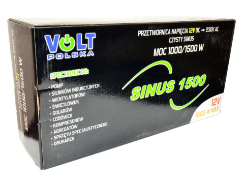 Przetwornica napięcia SINUS 1500 12/230V (1000/1500W)