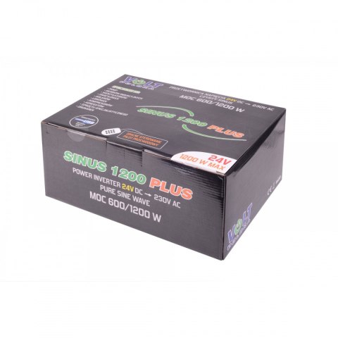 Przetwornica napięcia SINUS PLUS 1200 24/230V (600/1200W) + pilot Czysty sinus