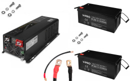 Power Sinus 3000W 24V/230 2x Akumulator 200Ah Awaryjny