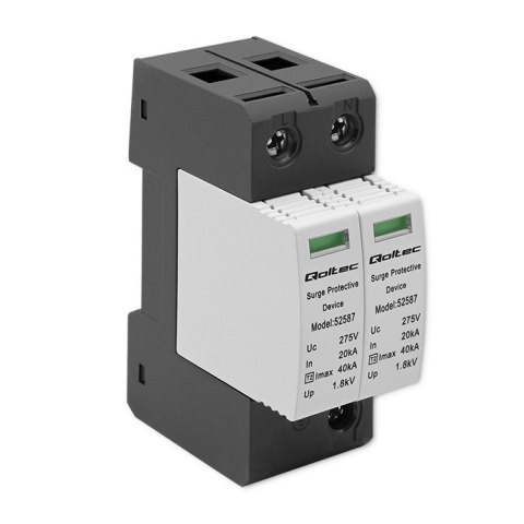 Qoltec Ogranicznik ochronnik przepięć AC | 2P | 275V | T2 |C