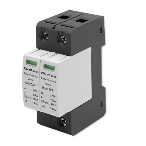 Qoltec Ogranicznik ochronnik przepięć AC | 2P | 275V | T2 |C