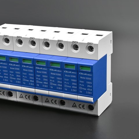 Qoltec Ogranicznik ochronnik przepięć DC| 2P | 1000V | T2 | C