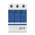 Qoltec Ogranicznik ochronnik przepięć DC| 3P | 1000V | T2 | C