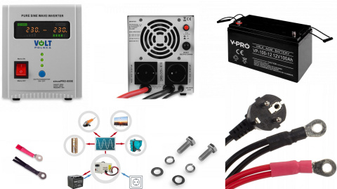 Sinus Pro 800E + Akumulator 100Ah Zestaw awaryjny