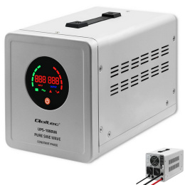 Zasilacz awaryjny Pure Sine Wave UPS | 1000VA | 700W | Stała faza | Szary