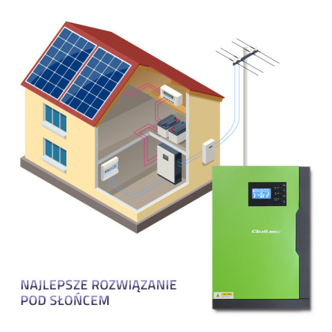 Inwerter solarny Off-Grid 5,5KW + 4 x Akumulator GEL 110Ah Zestaw